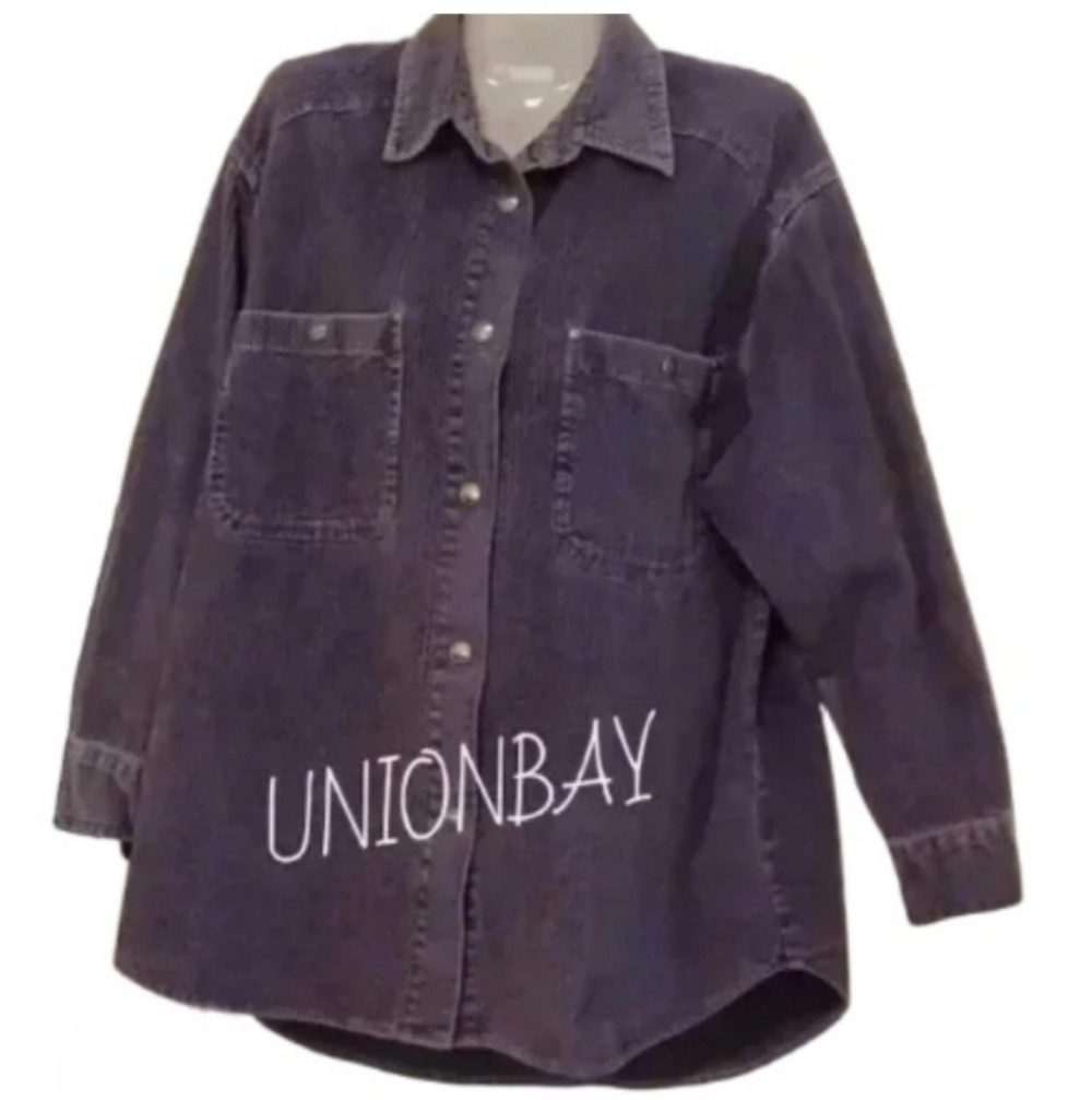 Unionbay button-down velvet shirt Women's Size Small